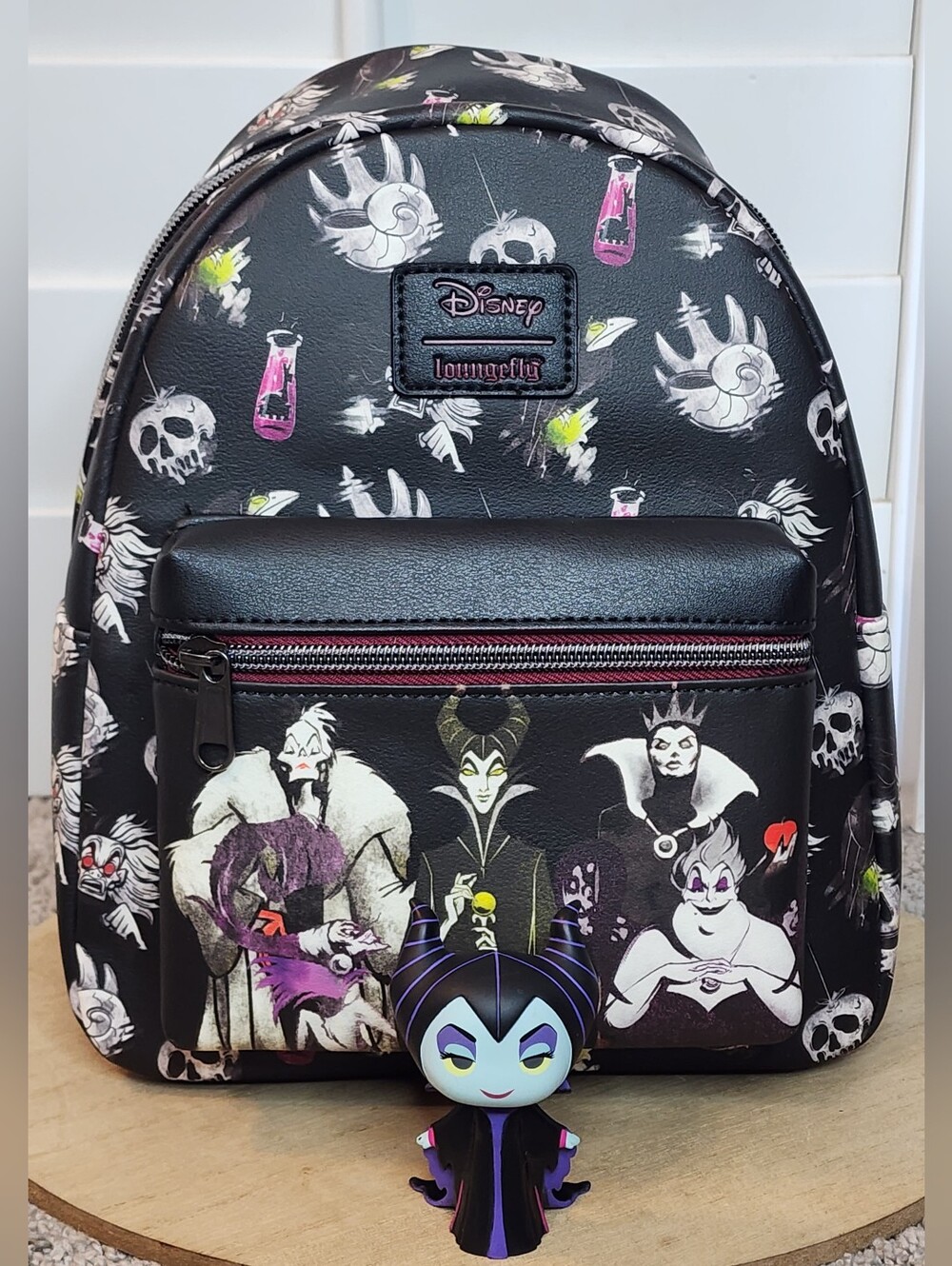 New Disney Villains Loungefly Mini Backpack & Mini Vinyl Evil Queen Figure